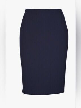 AKRIS Punto Navy Blue Pencil Skirt - Sleek Professional Style Size 2